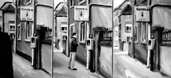 Fifteen Paintings Black and White VII, VIII, and IX